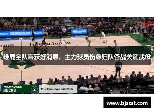 雄鹿全队喜获好消息，主力球员伤愈归队备战关键战役